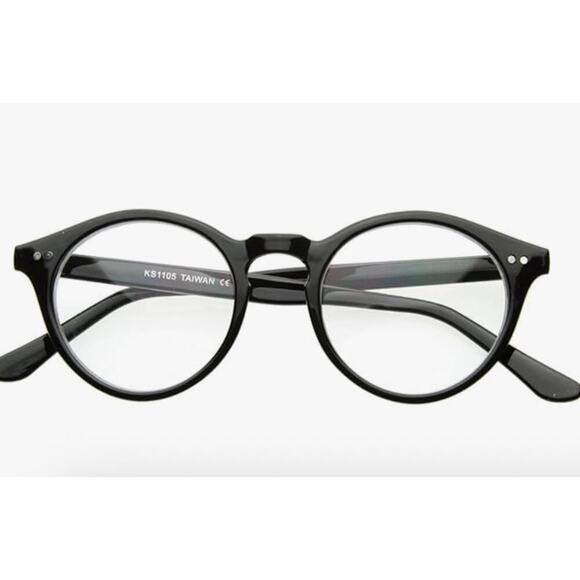 Vintage Inspired Clear Lens Small Circle Round Glasses Zero UV 50s - Picture 1 of 2